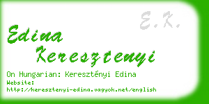 edina keresztenyi business card