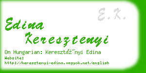 edina keresztenyi business card